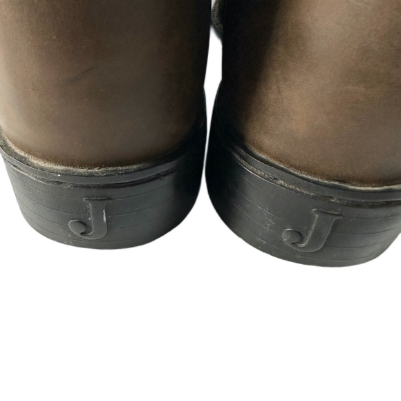 JUSTIN BOOTS BASICS JBL3001 7.5 B Brown Leather Mid-Calf Boot Western Roper Work - Picture 11 of 13